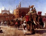 埃德温 罗德 威克斯 : The Return of the Imperial Court from the Great Mosque At Delhi in the Reign of Shah Jehan
